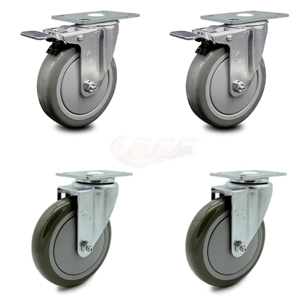 Cambro Ultra Pan Carrier Swivel Caster with Brakes Replacement Set - SCC